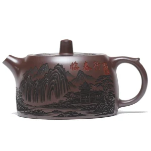 Large Handmade Yixing Jinglan Zisha Teapot 600cc