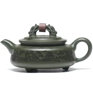 Double Dragon Pearl Yixing Handmade Zisha Teapot 255cc