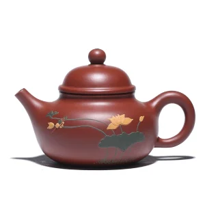 Da Hong Pao Lotus Rongtian Yixing Zisha Teapot 300cc