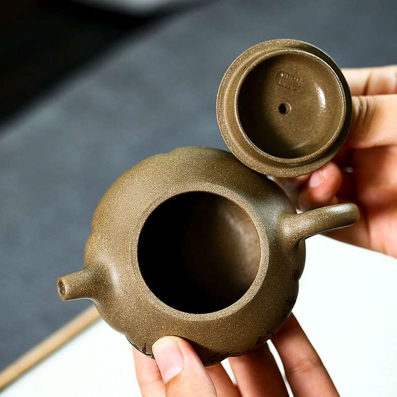 Traditional Pumpkin Yixing Zisha Teapot 160cc - Image 2