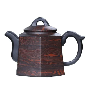 Six-Square Golden Bell Yixing Zisha Teapot 280cc