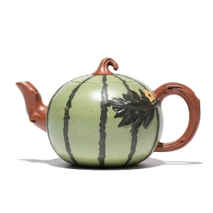 Large Capacity Watermelon Shape Yixing Zisha Teapot 420ml