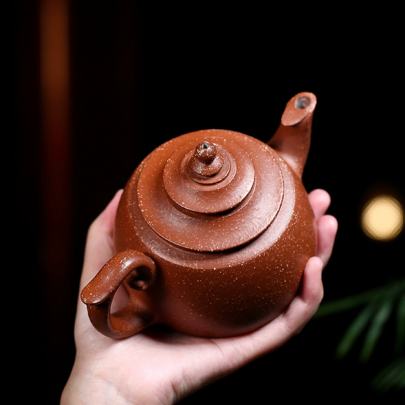 Large Capacity Phoenix Terrace Design Purple Clay Tea Pot 360cc - Image 3
