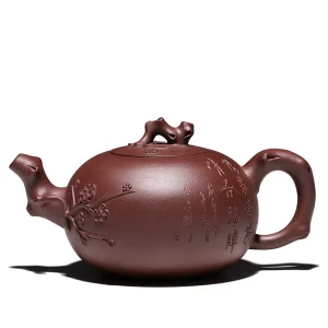 Full Handmade Cold Plum Yixing Zisha Teapot 400cc