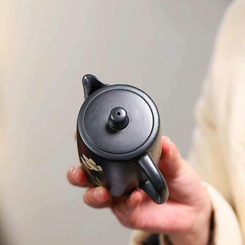 Pure Handmade Clivia Yixing Zisha Teapot 240cc - Image 3