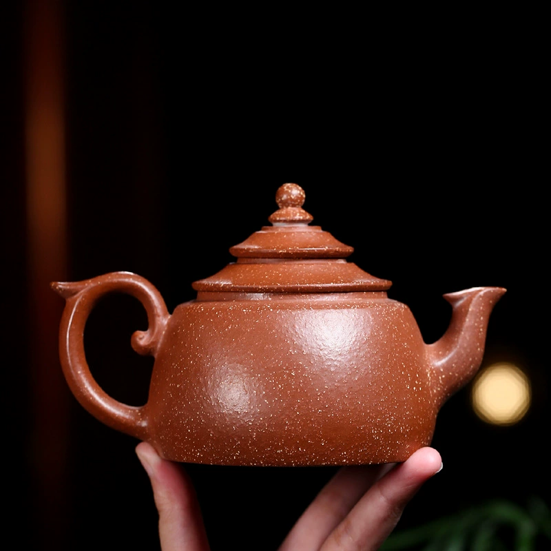 Large Capacity Phoenix Terrace Design Purple Clay Tea Pot 360cc - Image 4