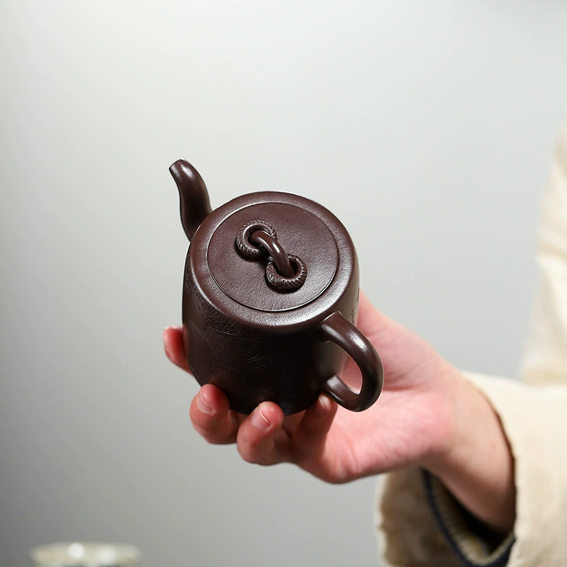 Traditional Double Ring Yixing Zisha Teapot 230cc - Image 3