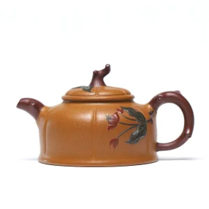 Classic Magnolia Flower Design Yixing Zisha Kung Fu Teapot