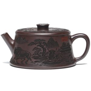Five Bulls Blessing Large Yixing Zisha Teapot 500cc
