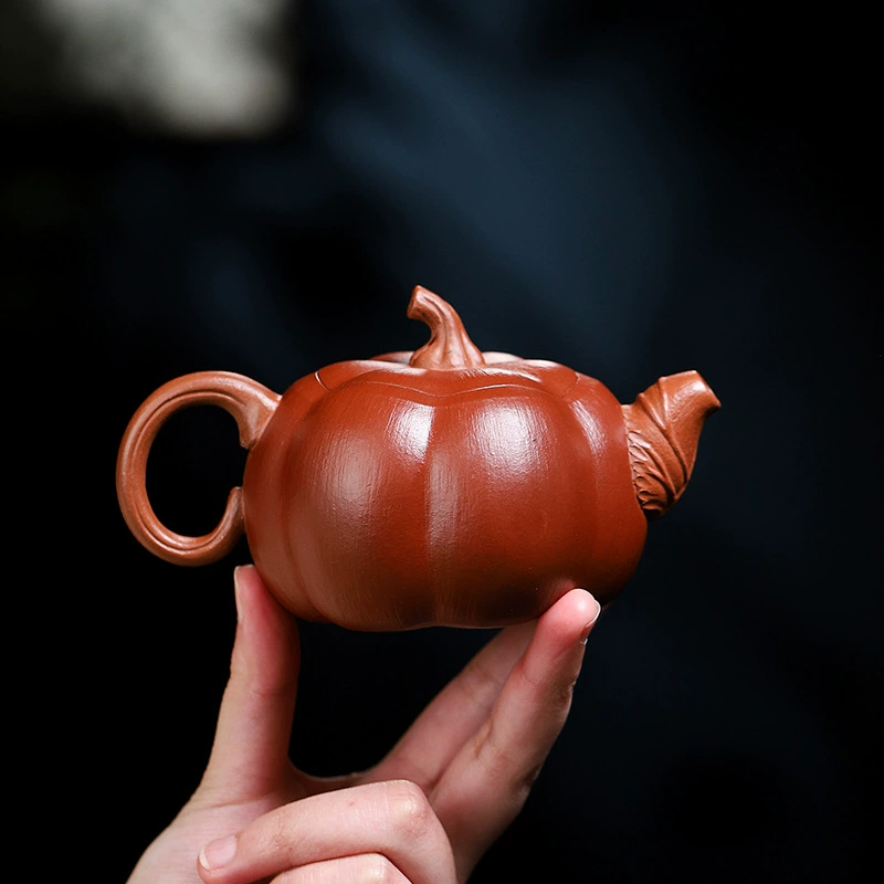 Traditional Pumpkin Style Yixing Zisha Teapot 240cc - Image 4