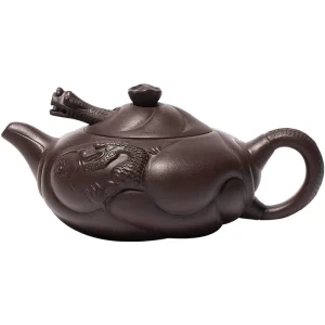 Full Handmade Fish Dragon Yixing Zisha Kung Fu Teapot