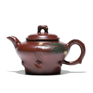 Full Handmade Clay-Painted Magnolia Yixing Zisha Teapot