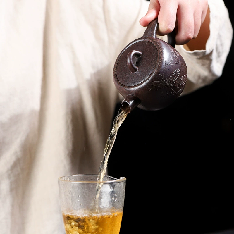 Handmade Cannon Mouth Jing Lan Purple Clay Tea Pot - Image 2