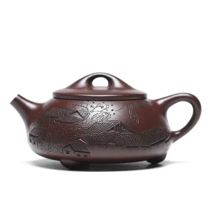 Traditional Jingzhou Shi Piao Purple Clay Kung Fu Teapot