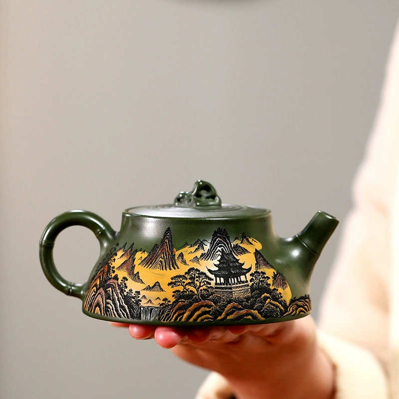 Handmade Xishan Yingjing Scenic Purple Clay Tea Pot - Image 4
