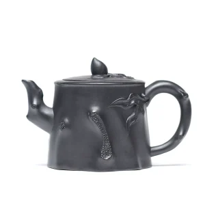 Handmade Peach Stump Yixing Zisha Teapot for Home Use