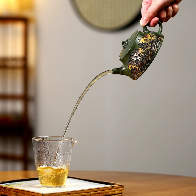 Handmade Xishan Yingjing Scenic Purple Clay Tea Pot - Image 2