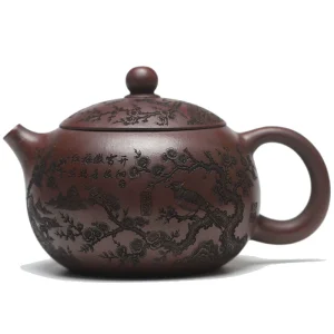 Extra Large 980ml Plum Ode Xi Shi Yixing Zisha Teapot