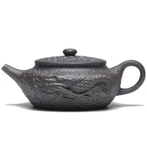 Full Handcrafted Hidden Dragon Purple Clay Tea Pot