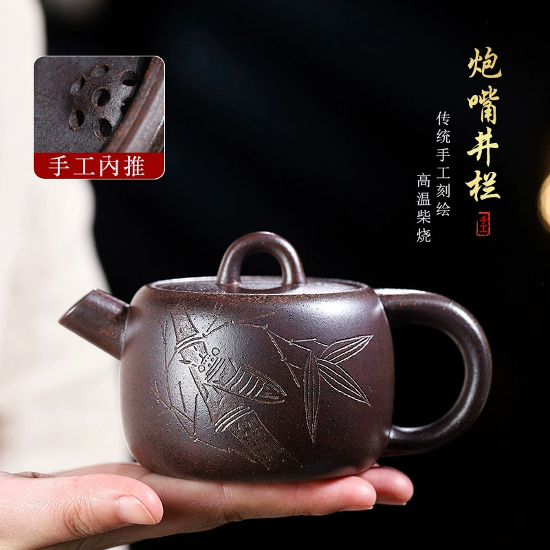 Handmade Cannon Mouth Jing Lan Purple Clay Tea Pot - Image 5