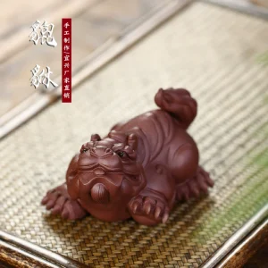 Lucky Wealth Pixiu Tea Pet Ornament for Tea Table