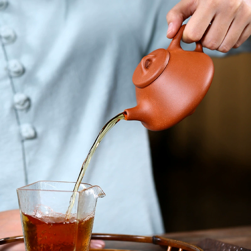 Traditional Yixing Handmade Ziye Stone Piao Kung Fu Teapot - Image 2
