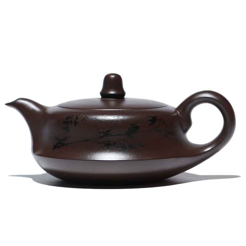 Handmade Smooth Sailing Purple Clay Teapot for Kung Fu Tea - Image 5