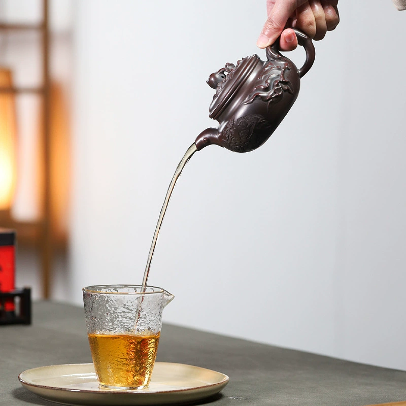 Antique Peach Shaped Zisha Teapot - Image 3