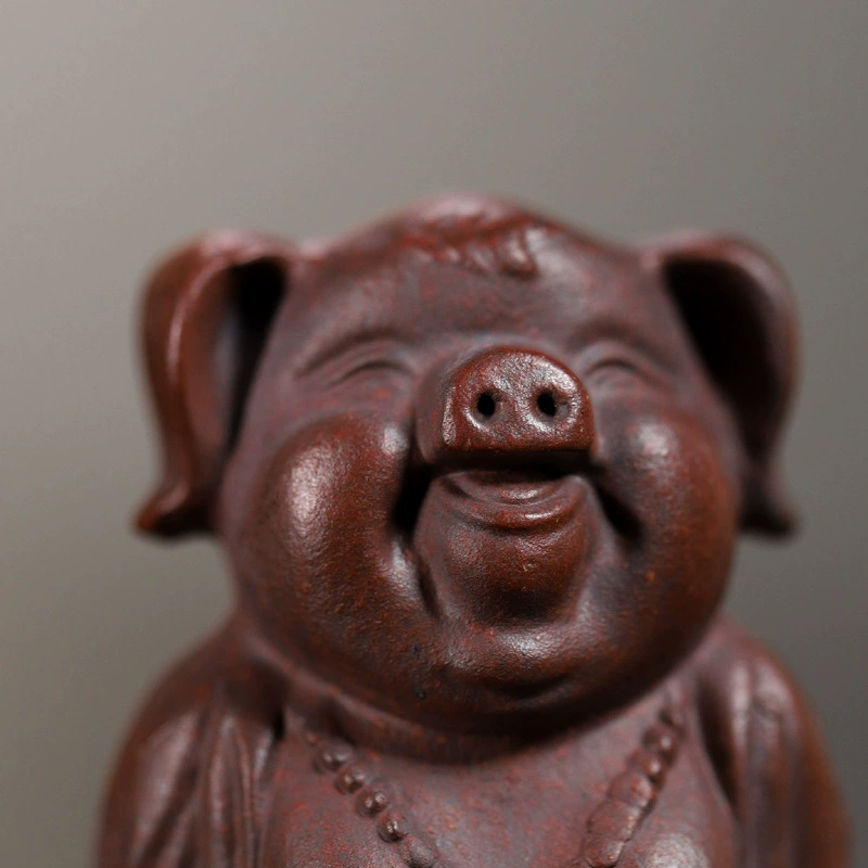 Lucky Pig Handmade Yixing Zisha Tea Pet - Image 3