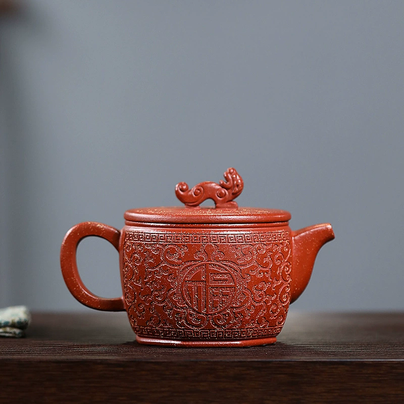 Fully Handmade Chu-Han Style Tile Zisha Teapot - Image 5