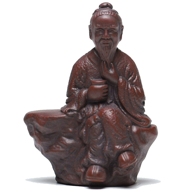 Tea Saint Lu Yu Handmade Yixing Clay Tea Pet Statue - Image 2