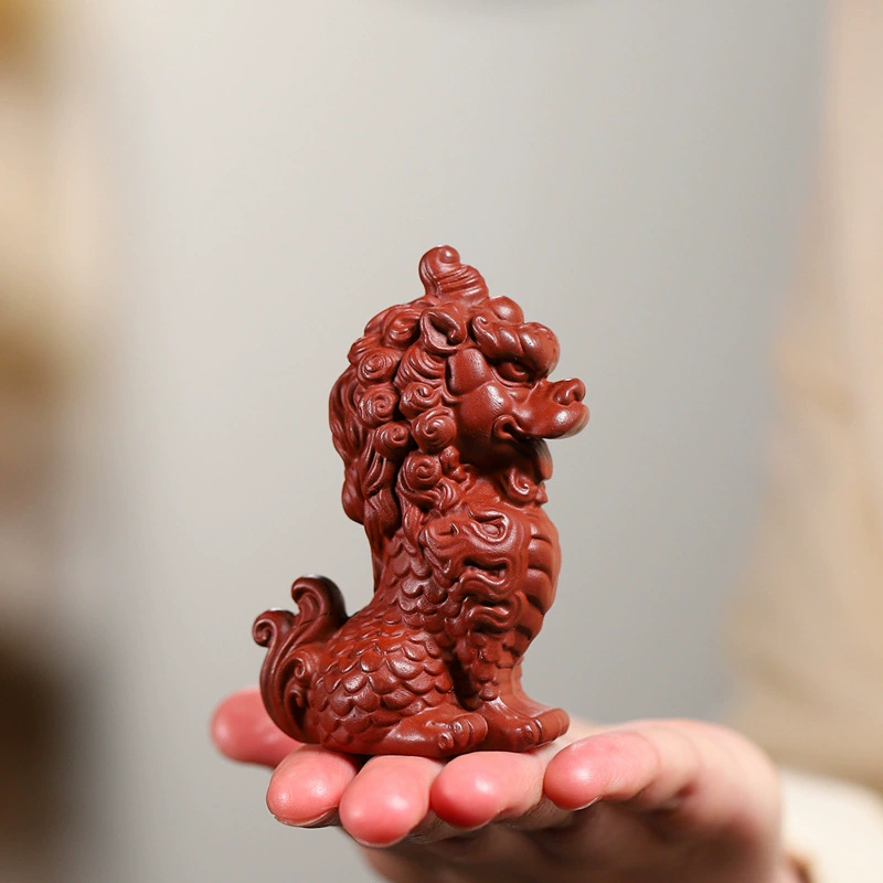 Handmade Cultivable Kylin Zisha Tea Pet Ornament - Image 5