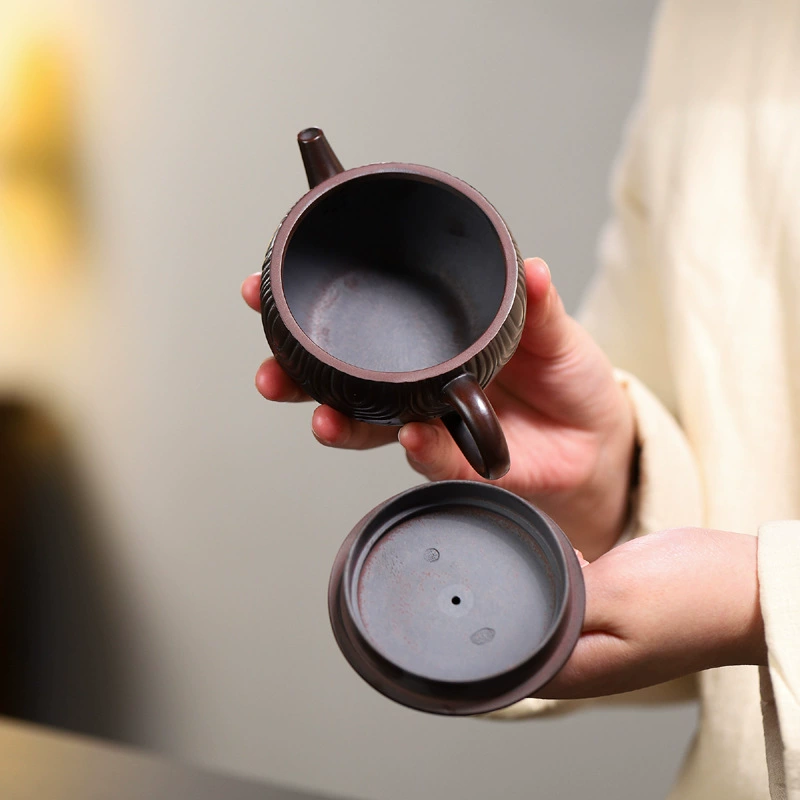 Lotus Bowl Style Zisha Teapot - Image 4