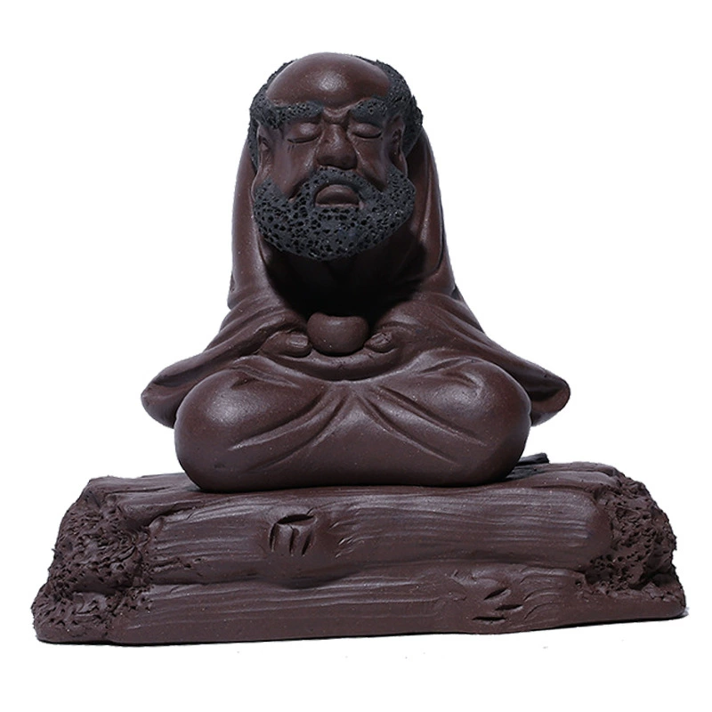 Meditating Bodhidharma Zisha Tea Pet Ornament - Image 2