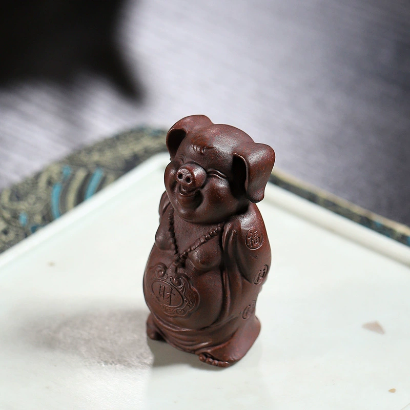 Lucky Pig Handmade Yixing Zisha Tea Pet - Image 4