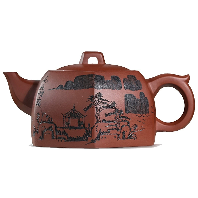 Hexagonal Well Rail Yixing Zisha Teapot Kung Fu Tea Set - Image 5