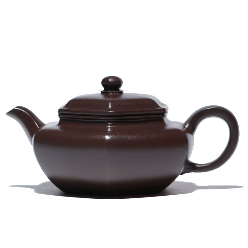Handmade Hexagonal Antique Zisha Teapot for Home Kung Fu Tea - Image 5