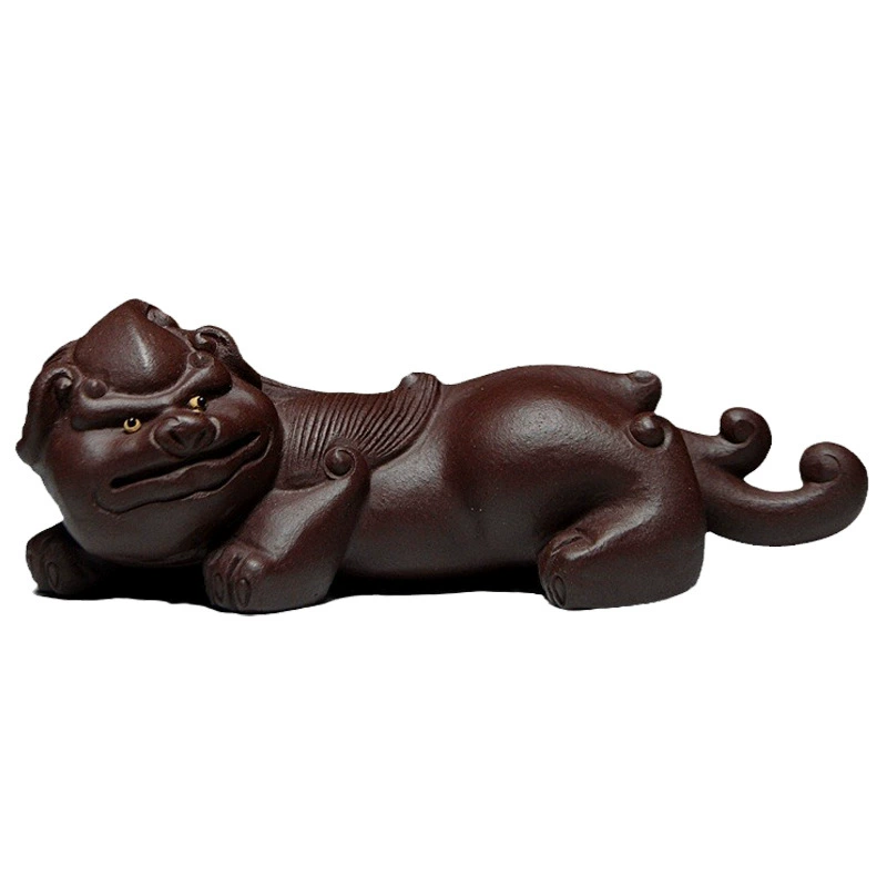 Mighty King Pixiu Purple Clay Tea Table Figurine - Image 2