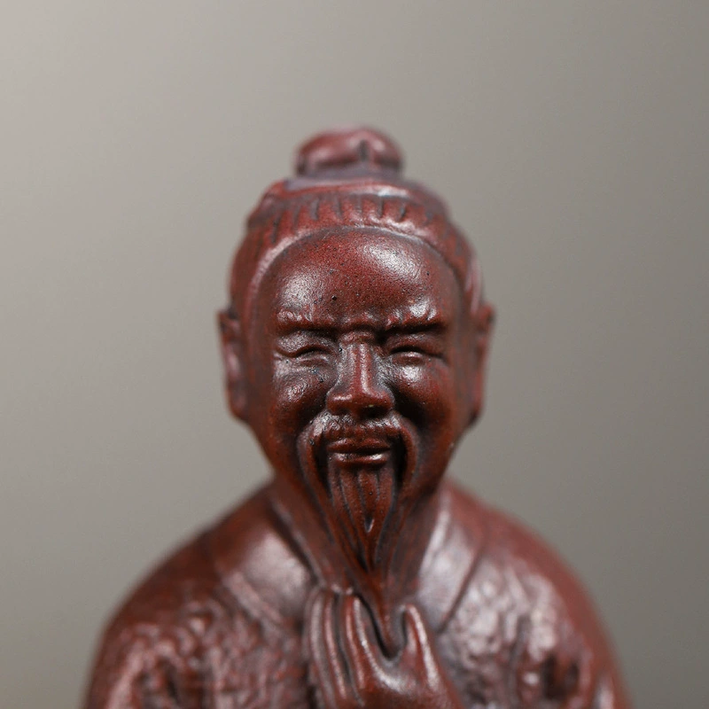 Tea Saint Lu Yu Handmade Yixing Clay Tea Pet Statue - Image 3