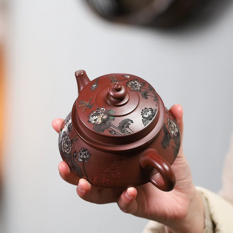 Pure Handmade Elegant Charm Zisha Kung Fu Teapot - Image 4