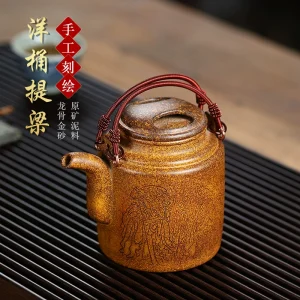 Large Capacity Pure Handmade Yangtong Handle Yixing Zisha Teapot