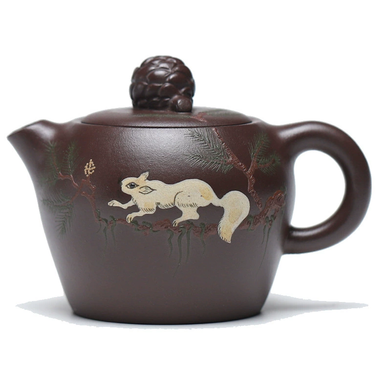 Squirrel Decor Zisha Teapot Home Tea Set - Image 2