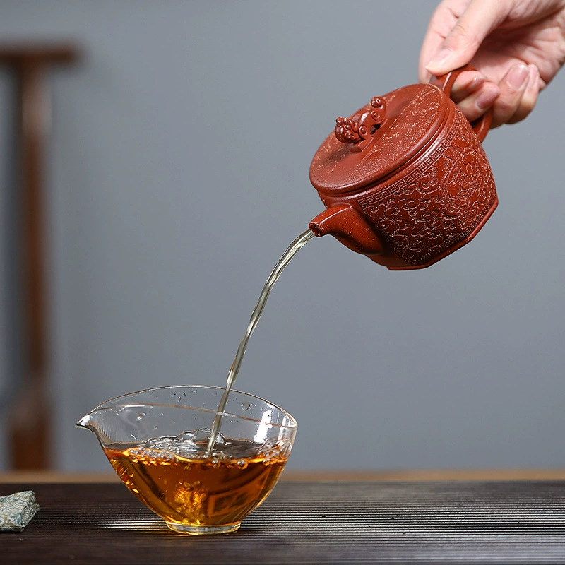Fully Handmade Chu-Han Style Tile Zisha Teapot - Image 3