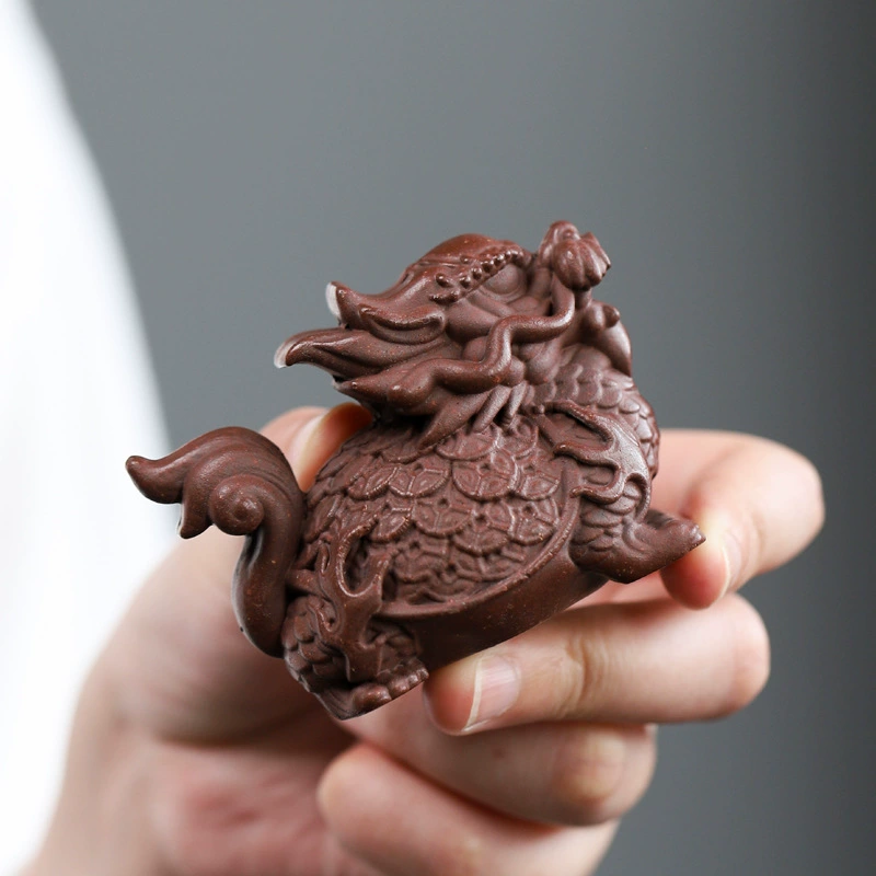 Zisha Tea Pet Dragon Tortoise Decor - Image 3