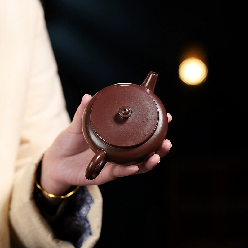 Handmade Ball Hole Flat Cheng Pot Chinese Tea Kettles - Image 4