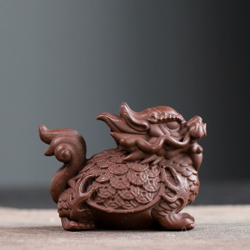 Zisha Tea Pet Dragon Tortoise Decor - Image 5