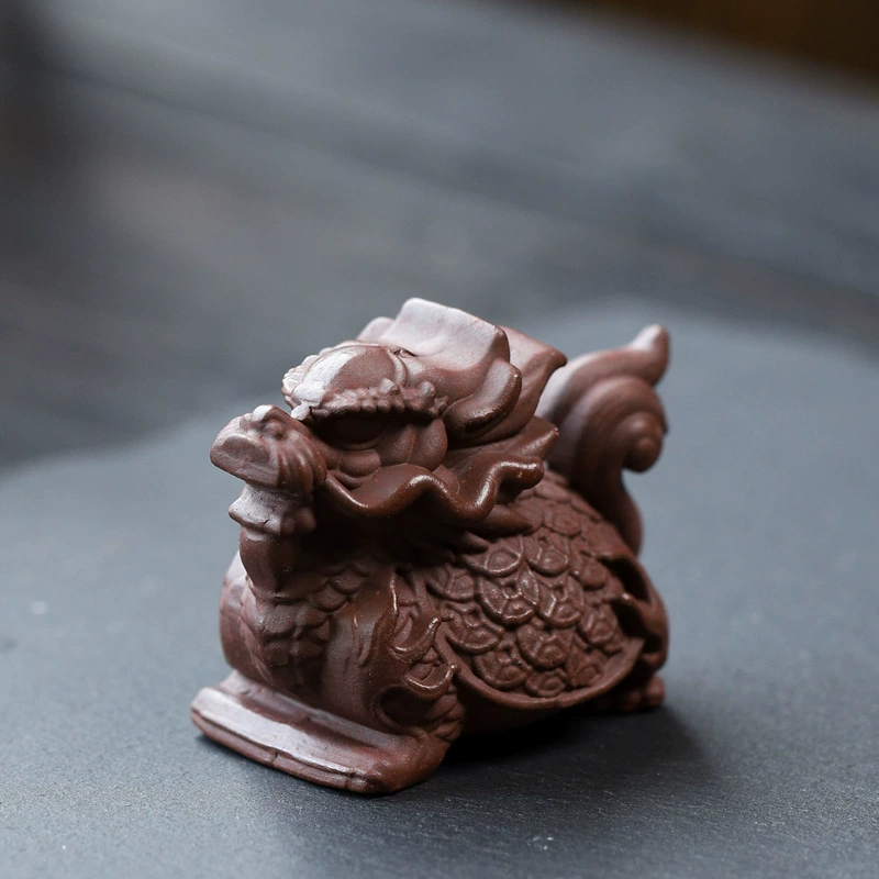 Zisha Tea Pet Dragon Tortoise Decor - Image 4