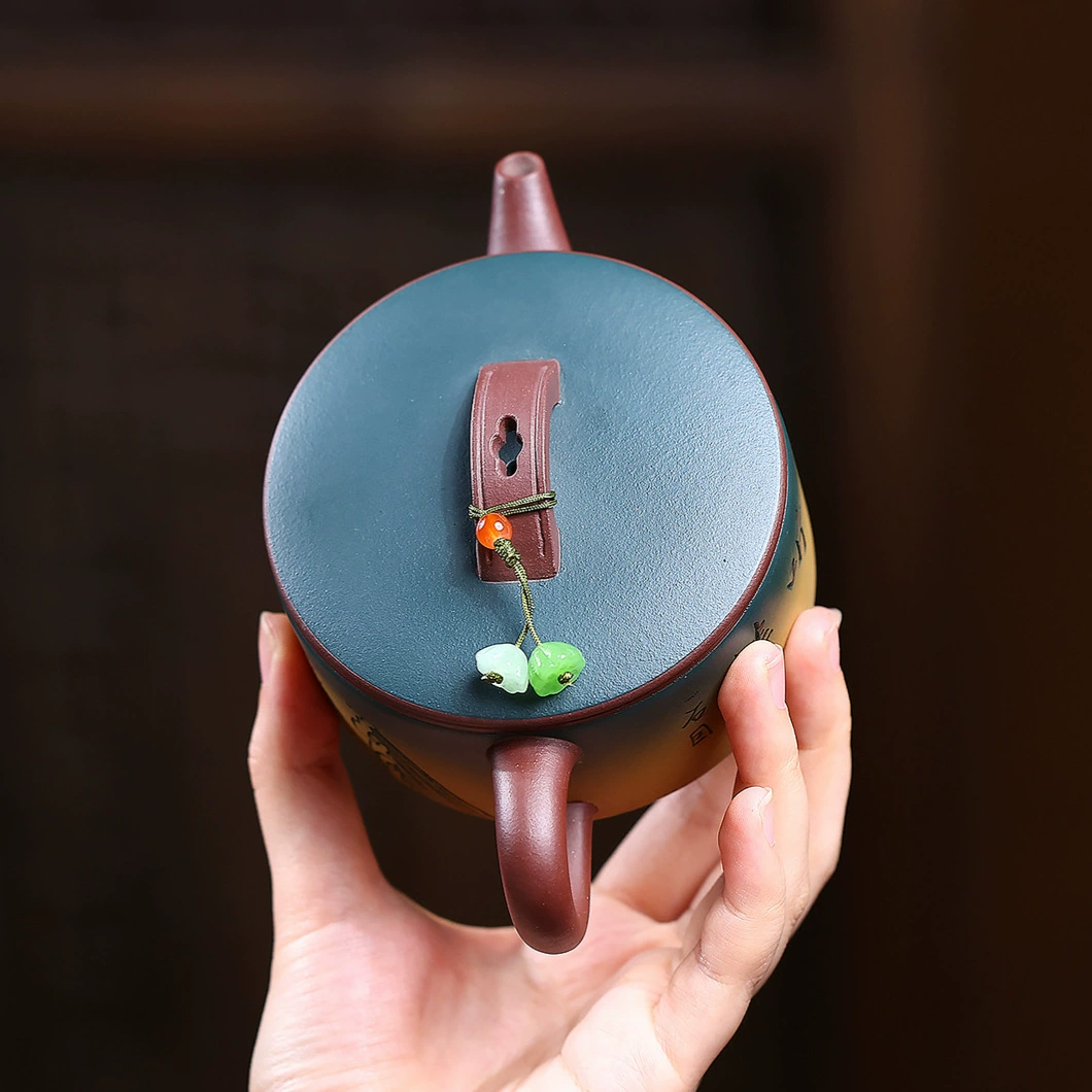 Handmade Dual-Color Guanhai Tingtao Han Wa Wide Mouth Teapot - Image 4