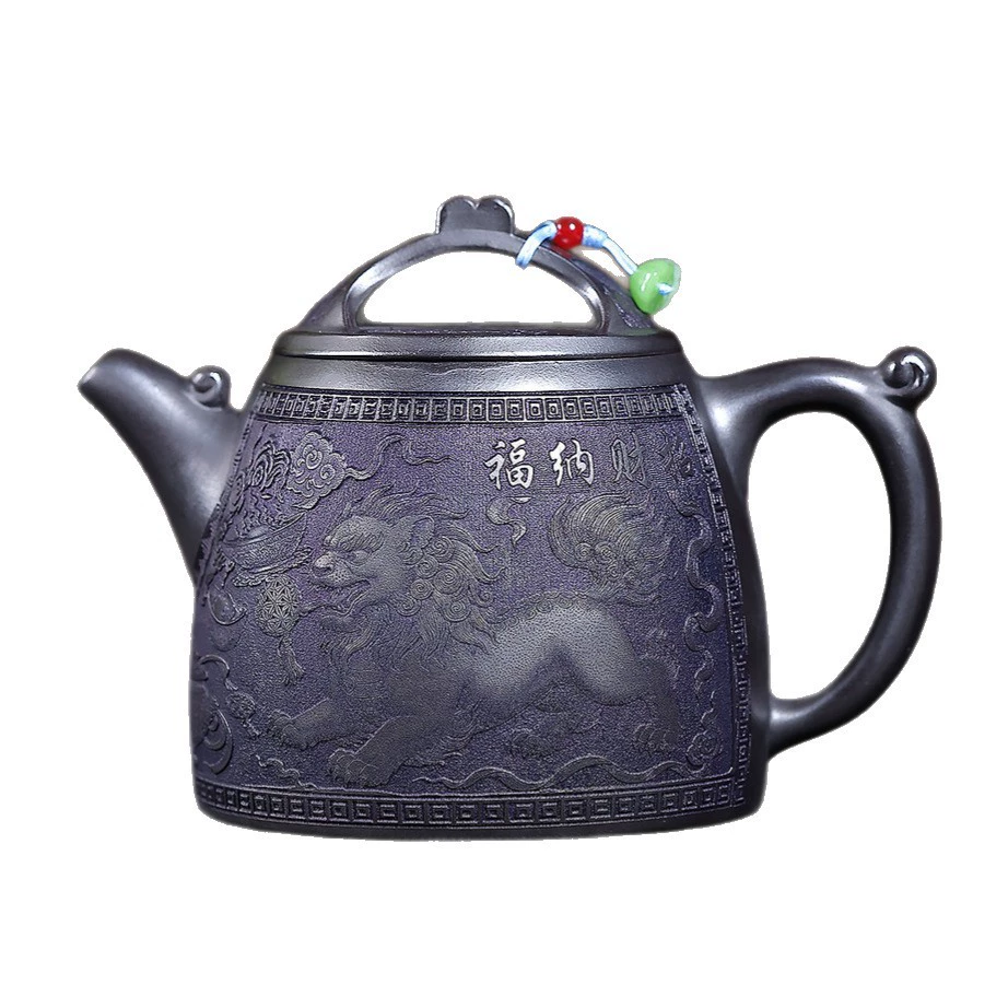Auspicious Wealth Attracting Qin Quan Chinese Tea Kettles - Image 2