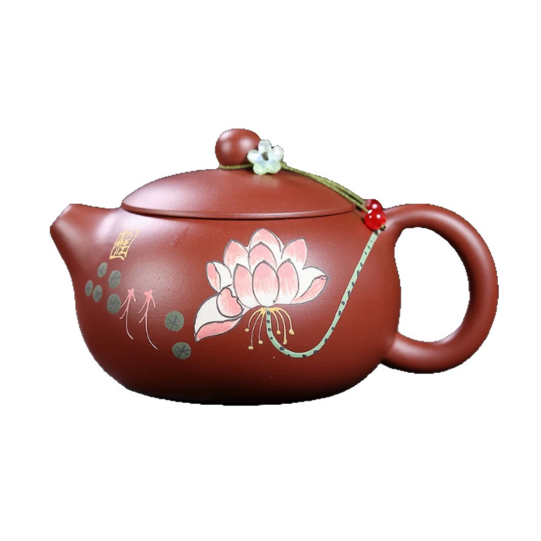 Large Capacity Handmade Lotus Xishi Zisha Teapot - Image 2